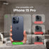 elago Magnetic Leather Case for iPhone 15 Pro, Compatible with MagSafe Accessories, 6.1 inch - Vegan Leather,