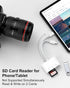 Haoano SD Card Reader for iPhone, iPad, Samsung, Memory SD Card Reader USB C&Lightning Dual Port Micro SD Card Reader
