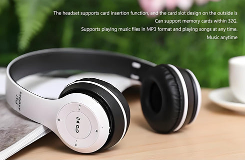 Generic Wireless Bluetooth Over-Ear Headphones, Hybrid Noise Cancelling, HiFi Stereo, Foldable, Lightweight, Deep Bass