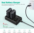FirstPower BP-511 BP-511a 2-Pack 2200mAh 5D 10D 20D 20Da 30D 40D 50D 300D D30 D60 Battery and Dual USB Charger