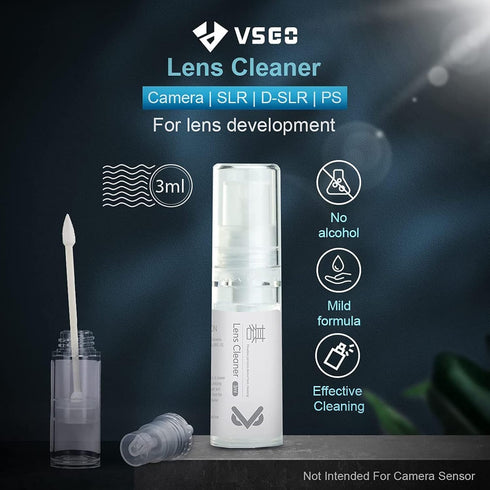 VSGO VS-A2E Professional Lens Cleaning Kit with Air Blower, Microfiber Cloth, Wet Wipes, Lens Cleaner, Metal Brush,