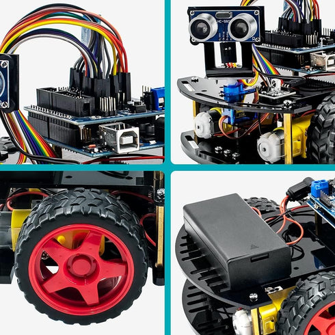 R3 Hosyond Smart Robot Car Project Kit Compatible with Arduino IDE, with Tutorial, Bluetooth, Line Tracking, Ultrasonic