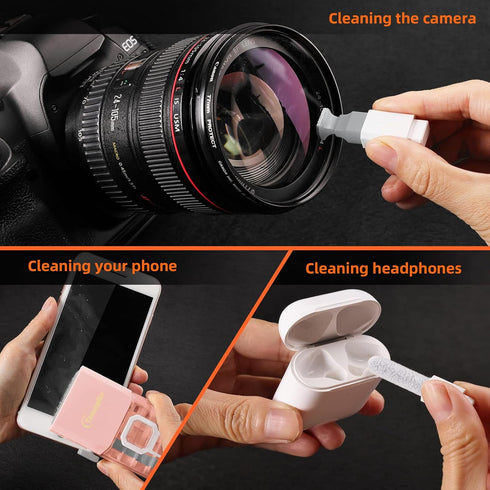 Laptop Screen Keyboard Cleaner Kit, Electronics Lens Cleaning Tool for MacBook, iPad, iPhone Pro, Compact Design