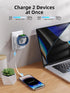 Apple Watch Charger Block, 2 in 1 Wall Charger with Retractable Cable, Travel Foldable Plug Power Adapter