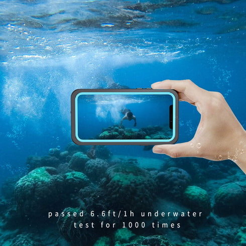 Lanhiem Waterproof Case for iPhone 11 Pro Max, 360 Full Body Protection, Clear Cover with Built-in Screen Protector