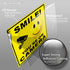 iSYFIX Smile You're on Camera Stickers for Business, 4 Pack 7x6 Inch, Self-Adhesive Vinyl Decal