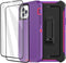Defense iPhone 12 Case with Two Screen Protector Layer Rugged Heavy Duty for iPhone 12/iPhone Pro, 6.1 inch 2020 (Light