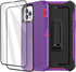 Defense iPhone 12 Case with Two Screen Protector Layer Rugged Heavy Duty for iPhone 12/iPhone Pro, 6.1 inch 2020 (Light