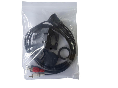 Flush Mount Cable Kit, 3 ft USB 3.0 Male to Female and 2 RCA Male to 3.5mm Female AUX Extension Cable, Dashboard Panel