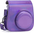 Frankmate PU Leather Camera Case for Fujifilm Instax Mini 11 12, Adjustable Strap and Pocket (Magic Purple)