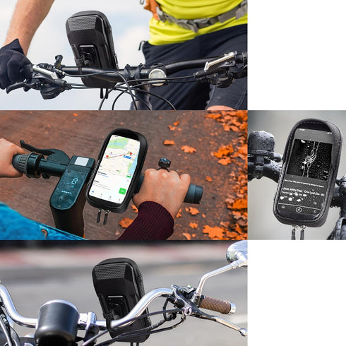 EVA Waterproof Bike Phone Holder, Front Frame Bag, Top Tube Bicycle Phone Mount with Rain Cover, Cycling Pouch, Gifts