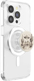 PopSockets PopGrip for MagSafe - Flying Aliens UFO Saucer Surrounded by Cactuses
