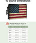 Outdoor TV Cover - American Flag Waterproof and Weatherproof, 30"-32" LCD Movable Shield for Outside Television
