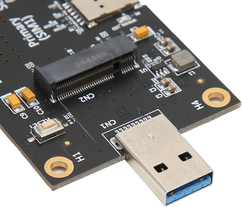 Qiilu M.2 3.0 3G/4G/5G to USB Adapter Push Connector for Dual SIM Card Slot Computer Module with Dual Nano SIM Card