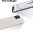 OTOFLY Soft Silicone Case for iPhone 12/12 Pro, Stone, Military Grade Drop Protection Anti-Scratch Microfiber