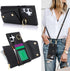 for Samsung Galaxy S24 Ultra Phone Case for Women, Crossbody Wallet Case with Credit Card Holder, Shockproof Black