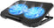 Laptop Cooling Pad with Adjustable Height, Two 5.1 Inches Fan, 2 USB Ports Suitable for 12"-15.6" Laptops (Black)