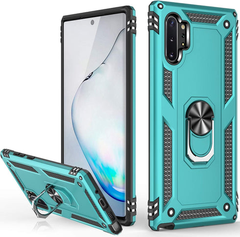 LUMARKE Galaxy Note 10+ Plus Case, Military Grade Heavy Duty Protective Phone Cover with Magnetic Ring Kickstand