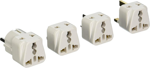 Ckitze 2 Input USA Worldwide Travel Power Adapter Plug Set, Universal Grounded Safe for Mobile Devices