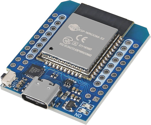 Type-C D1 Mini NodeMCU ESP32 ESP-WROOM-32 WLAN WiFi Bluetooth Development Board, 5V Compatible for Arduino