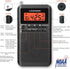 Pocket Weather Radio NOAA/AM/FM, Emergency Portable Transistor with LCD Display, Best Reception Battery Operated