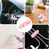 3PCS Cable Clips, Silicone Cable Management Holders, USB Charging Accessory, Pink, for Home and Office Desk