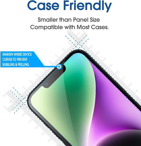 amFilm Glass Screen Protector for iPhone 13 Pro 6.1 inch, iPhone 13 6.1 inch, iPhone 14 6.1 inch, Easy Installation