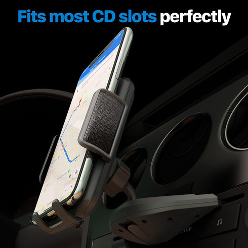 Bestrix Cell Phone Holder for Car, CD Slot Mount, Hands Free with Strong Grip for iPhone and Galaxy
