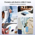 NOBIS 10000mAh 25W Fast Charging Portable Travel Power Bank with Built-in Cables & LED Display, Compatible with iPhone