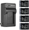 Kastar 4-Pack EN-EL14 Battery and AC Wall Charger Replacement for Nikon D5300, D5500, D5600, Df, Coolpix P7000, P7100