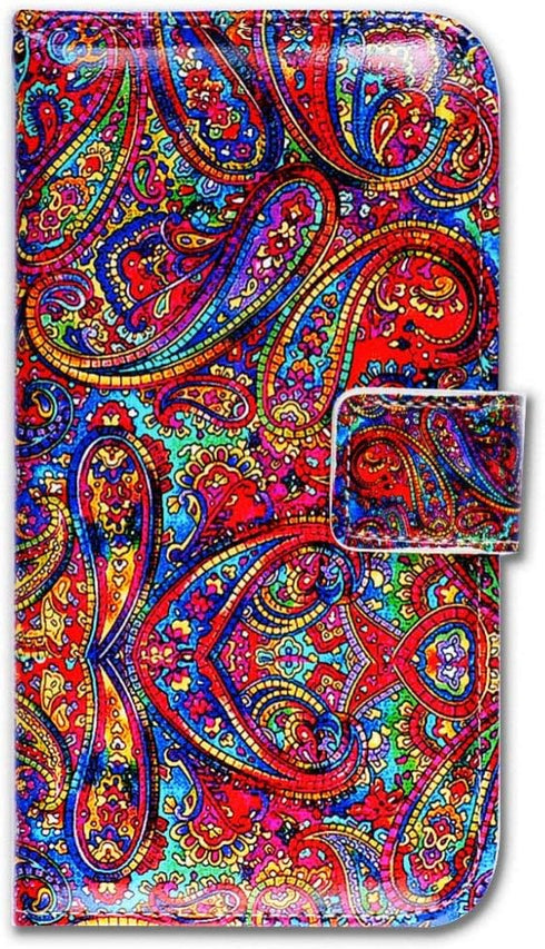 iPhone 8 Plus Case, iPhone 7 Plus Case, Bright Paisley Pattern Card Slot Wallet Leather Cover for iPhone 8/7 Plus
