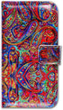 iPhone 8 Plus Case, iPhone 7 Plus Case, Bright Paisley Pattern Card Slot Wallet Leather Cover for iPhone 8/7 Plus