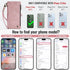 Defencase iPhone 13 Mini Case Wallet, RFID Blocking Card Holder, PU Leather Magnetic Snap Flip Zipper Strap Wallet Rose