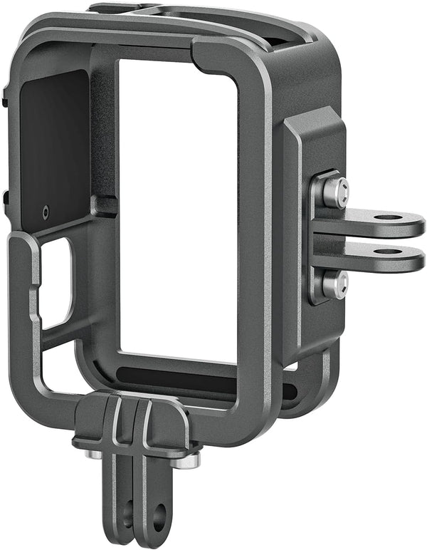 TELESIN Metal Case Aluminum Cage for GoPro 13 12 11 10 9 - Vertical Mount Kit with Cold Shoe
