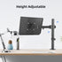 suptek Single Laptop Notebook Desk Mount with Tray for 13-27 inch Computer Screen, Adjustable Laptop Desk Arm