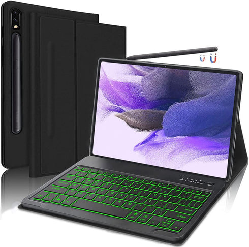 Keyboard Case for Samsung Galaxy Tab S9FE Plus, Detachable Wireless Bluetooth Keyboard Case with Pen Holder