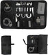 Patu Roll Up Electronics Accessories Travel Gear Organizer Case, Black, Portable Universal Kit Bag