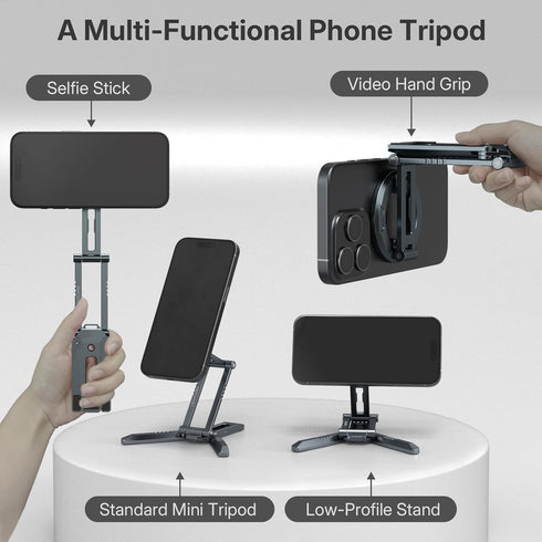 Leaplumin 15-12 360 2-in-1 105g Magnetic iPad Tripod Stand Universal for iPad Pro/Air/Mini & iPhone Series | Rotation