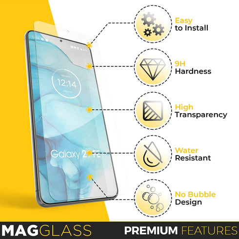magglass Tempered Glass Screen Protector for Samsung S21 FE (Matte)