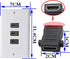 zdyCGTime 3-Port HDMI 2.0 Decorative Wall Plate - HDMI, Component, Composite Audio Video Wall Outlet Mount Panel,