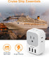 USB Charger Block - TESSAN USB Plug Adapter with 4 Box Splitter and 3 USB Wall Charger Ports for Travel, Office, Dorm