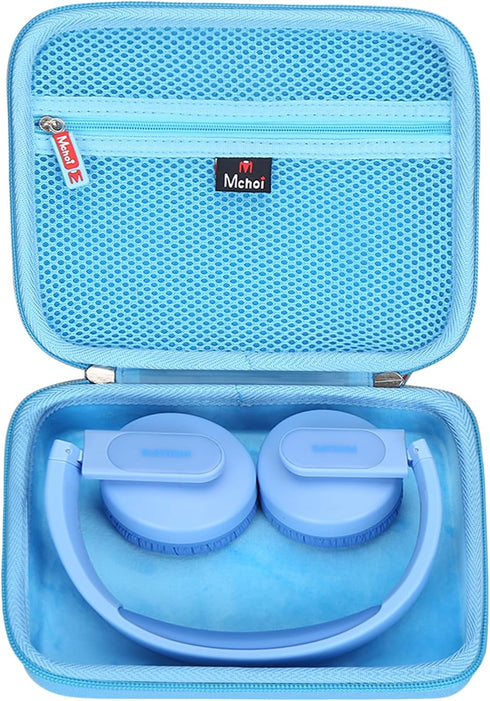 Mchoi Shockproof Carrying Case for Philips K4206 Kids Wireless On-Ear Headphones, Blue, Case Only