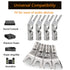 Tertullus 8 Pcs DIY Y Plugs, Pure Copper Speaker Spade Connectors, 45 Degree Rhodium Plated Screw Locking Adapter