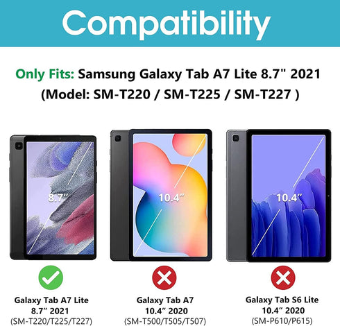 ProCase Slim Stand Hard Back Shell Protective Cover for Samsung Galaxy Tab A7 Lite 8.7 Inch 2021 Tablet Model