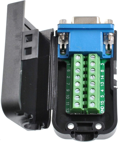Oiyagai DB15 3+9 D-SUB VGA Female 15Pin Connector Adapter with Nut Terminal Breakout Board