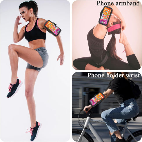 Adjustable Arm Band Phone Holder for Running, Walking, Workout - Clear Crossbody Pouch Purse with Strap for iPhone and