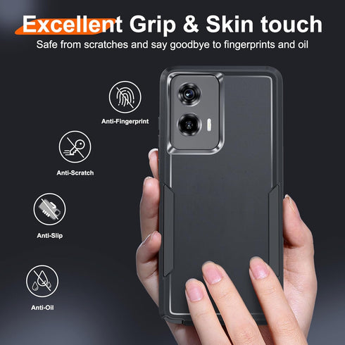 for Motorola Moto G Stylus 5G 2024 Case with Tempered Glass Screen Protector, Heavy Duty Rugged Protective Cover