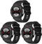3Pack T-Rex 2 Bands Watch Strap, Soft Silicone Sport Bands Compatible with Amazfit T-Rex 2 Smart Watch for Men