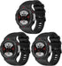 3Pack T-Rex 2 Bands Watch Strap, Soft Silicone Sport Bands Compatible with Amazfit T-Rex 2 Smart Watch for Men