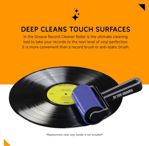 in The Groove Vinyl Replacement Roller Cleaner for Quick Cleaning of Vinyl Records & LP Surfaces